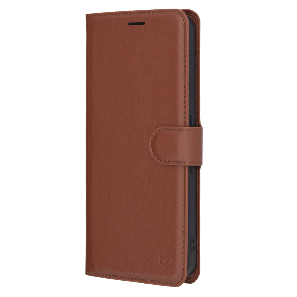 Hülle für Nothing Phone (3a) Pro, Techsuit, Leder-Folio, Braun