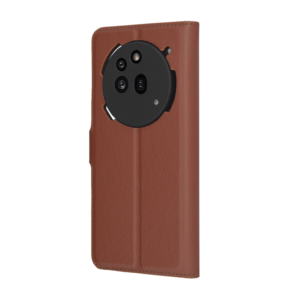 Hülle für Nothing Phone (3a) Pro, Techsuit, Leder-Folio, Braun