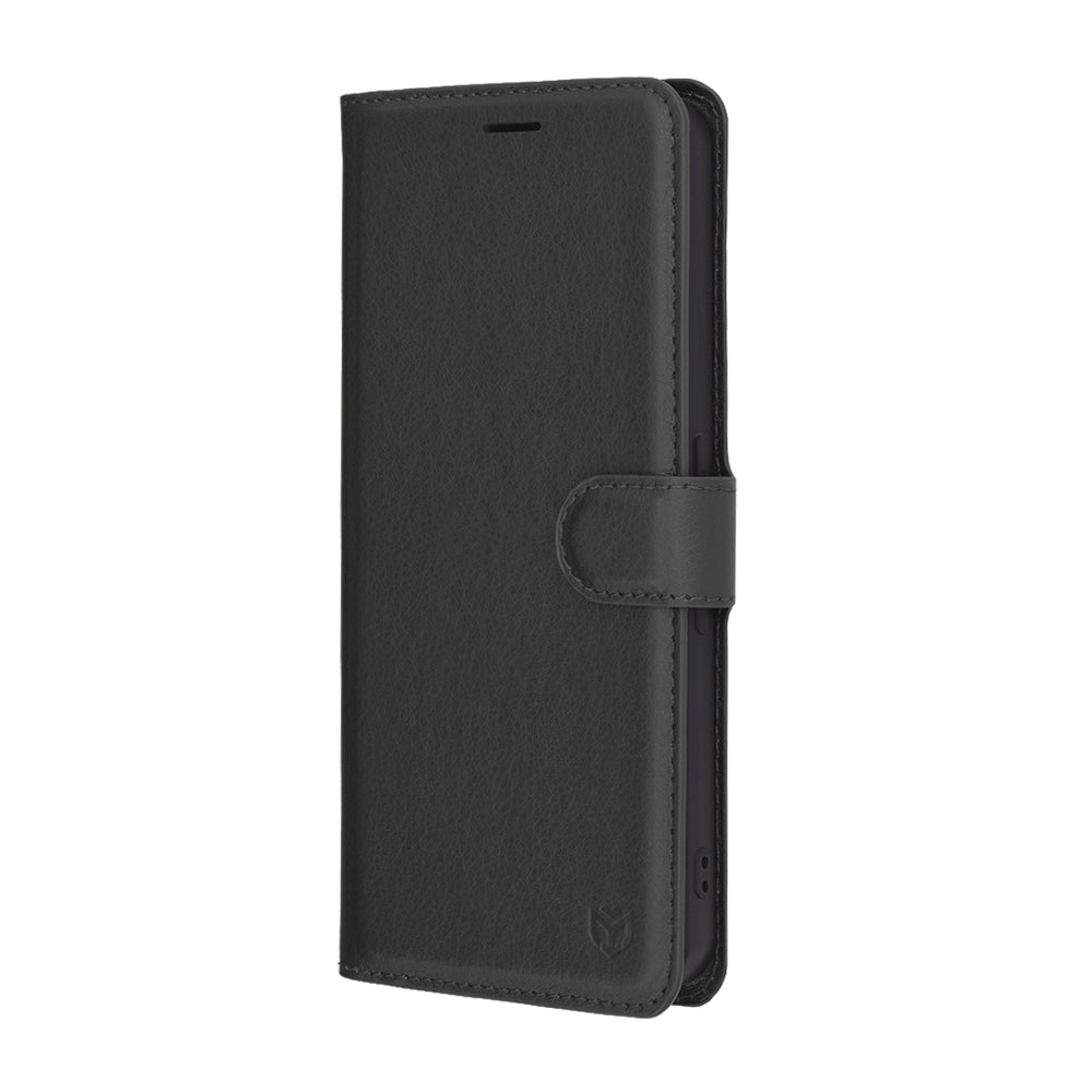 Hülle für Nothing Phone (3a) Pro, Techsuit, Leder-Folio, Schwarz