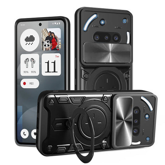 Hoes voor Nothing Phone (3a), Techsuit, CamGuard Pro, Zwart