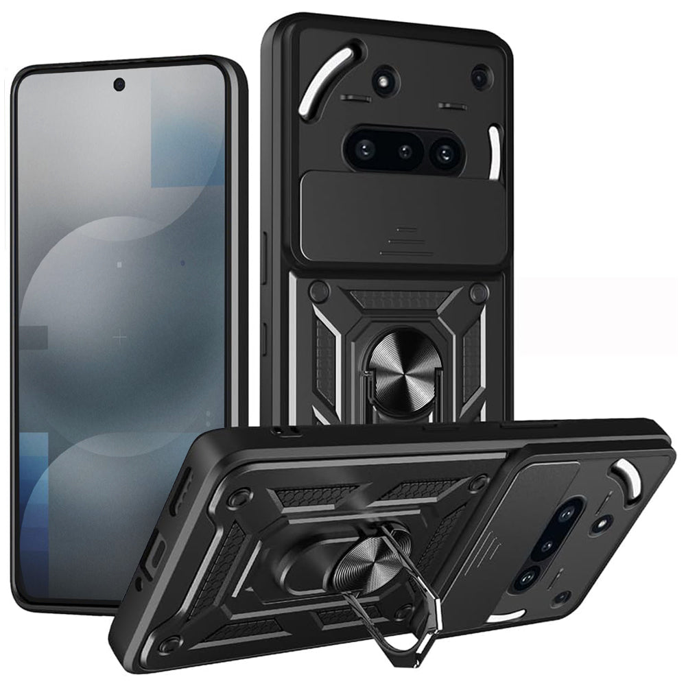 Coque pour Nothing Phone (3a), Techsuit, CamShield, Noire