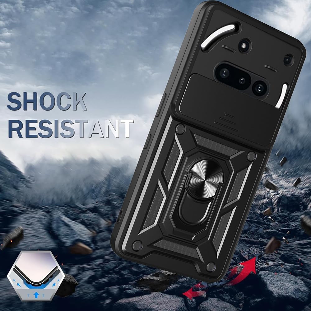 Coque pour Nothing Phone (3a), Techsuit, CamShield, Noire