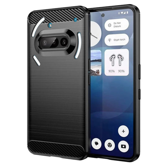 Hoes voor Nothing Phone (3a), Techsuit, Carbon, Zwart