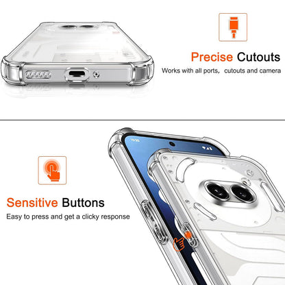 Hülle für Nothing Phone (3a), Techsuit, stoßfest klar, transparent