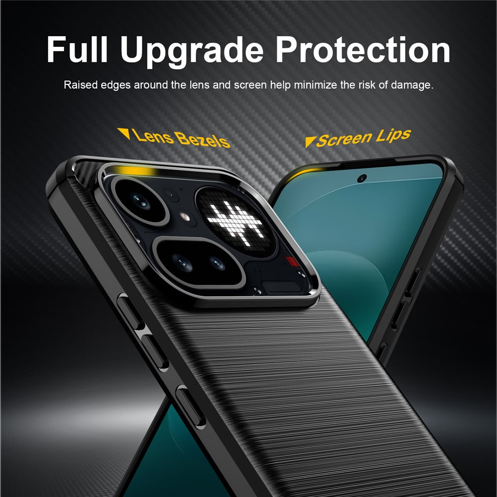 Hülle für Nothing Phone (4a) Pro, Techsuit, Carbon, Schwarz