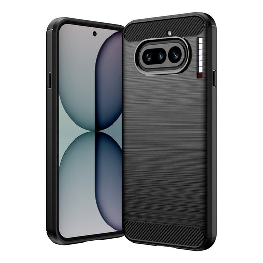 Hülle für Nothing Phone (4a), Techsuit, Carbon, Schwarz