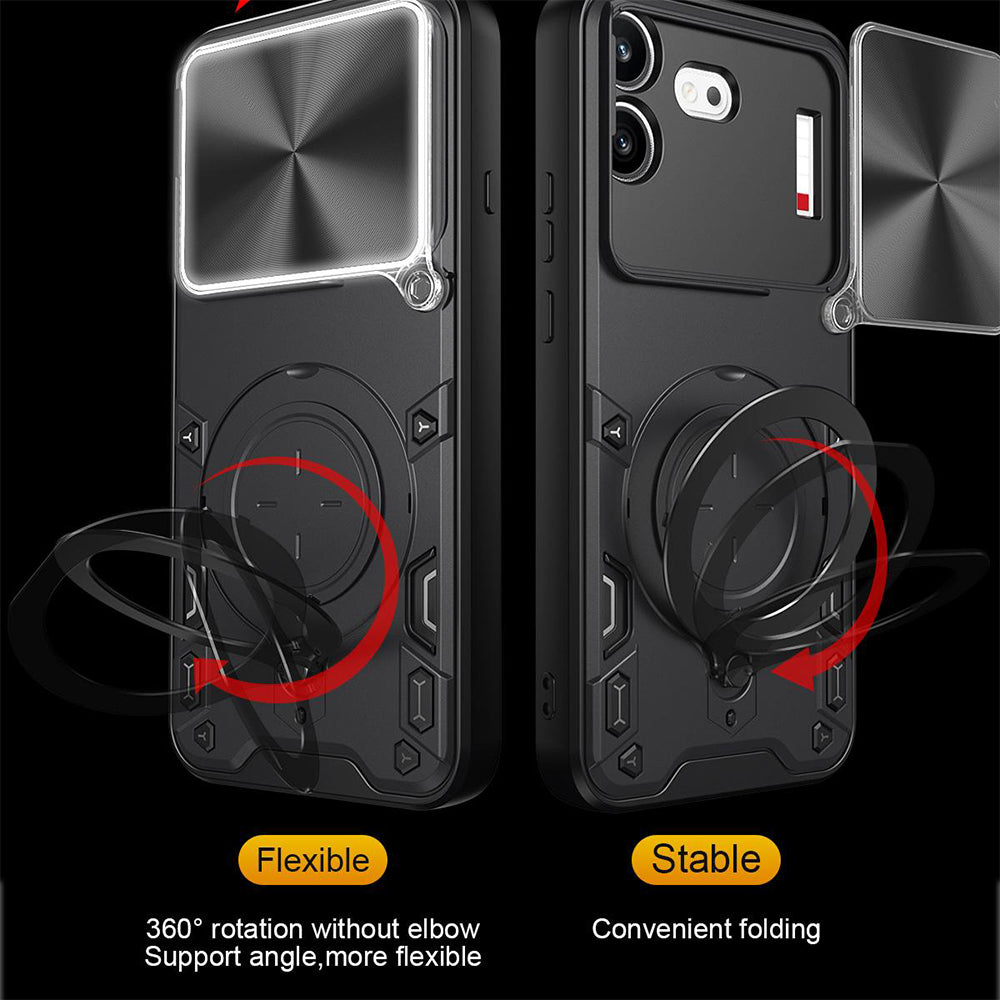 Coque pour Nothing Phone (4b), Techsuit, CamGuard Pro, Noire