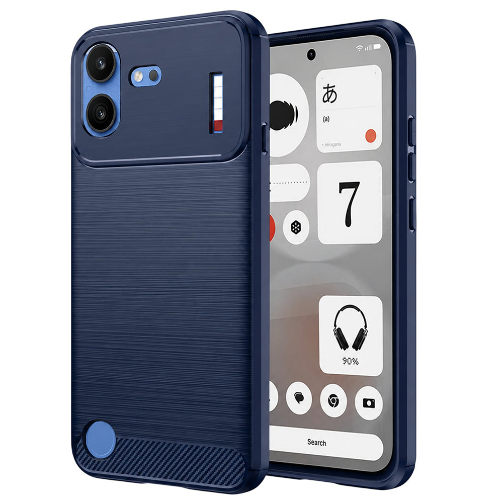 Coque pour Nothing Phone (4b), Techsuit, Carbone, Bleue