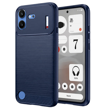 Coque pour Nothing Phone (4b), Techsuit, Carbone, Bleue