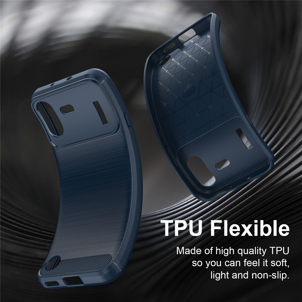 Coque pour Nothing Phone (4b), Techsuit, Carbone, Bleue