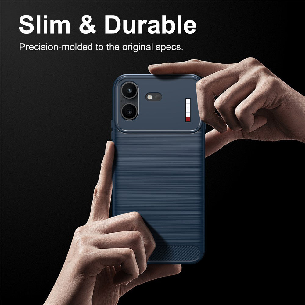 Coque pour Nothing Phone (4b), Techsuit, Carbone, Bleue