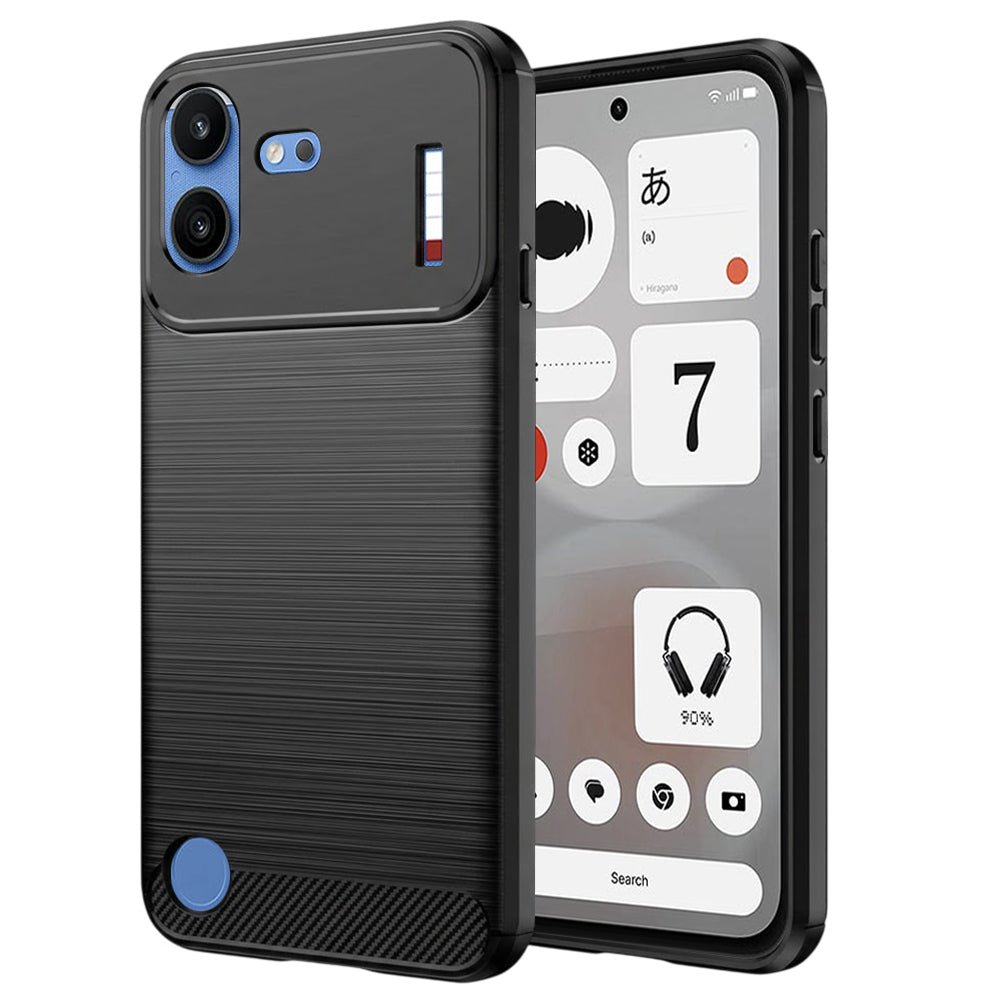 Hülle für Nothing Phone (4b), Techsuit, Carbon, Schwarz