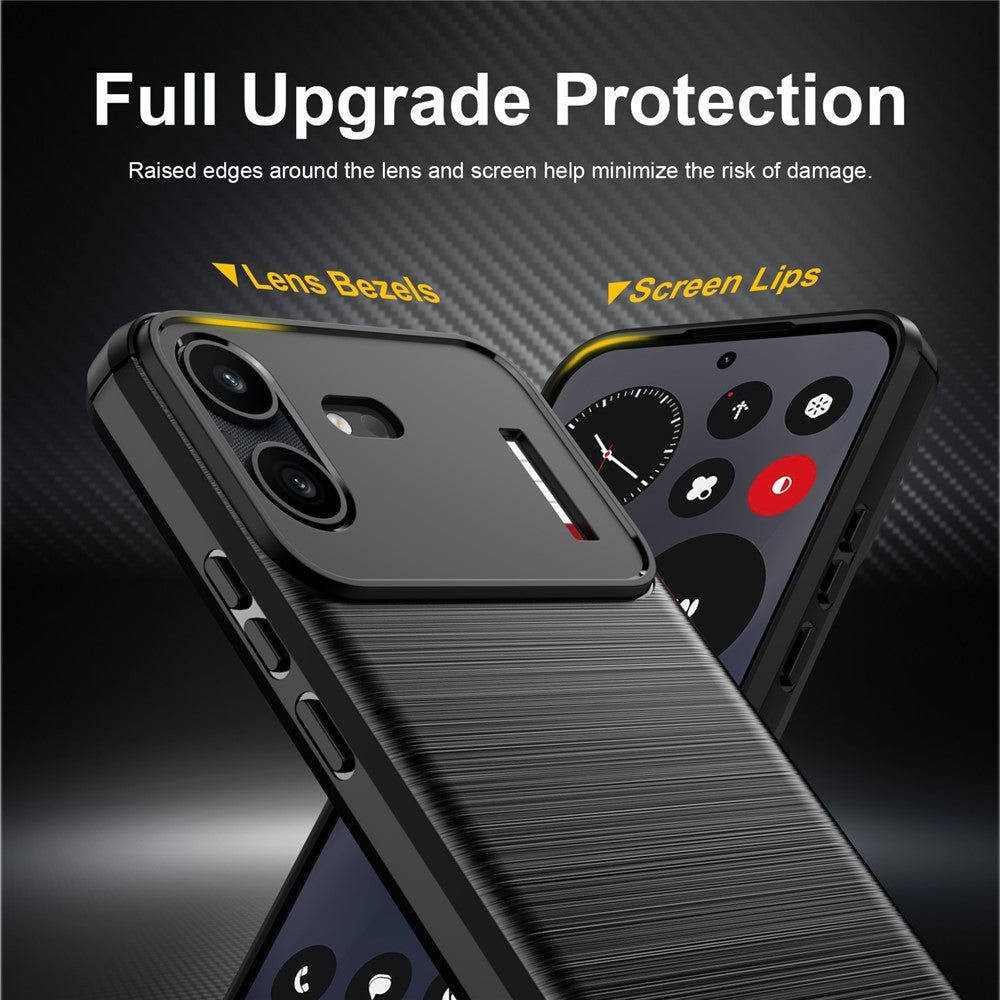 Hülle für Nothing Phone (4b), Techsuit, Carbon, Schwarz