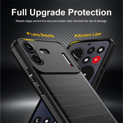 Hülle für Nothing Phone (4b), Techsuit, Carbon, Schwarz
