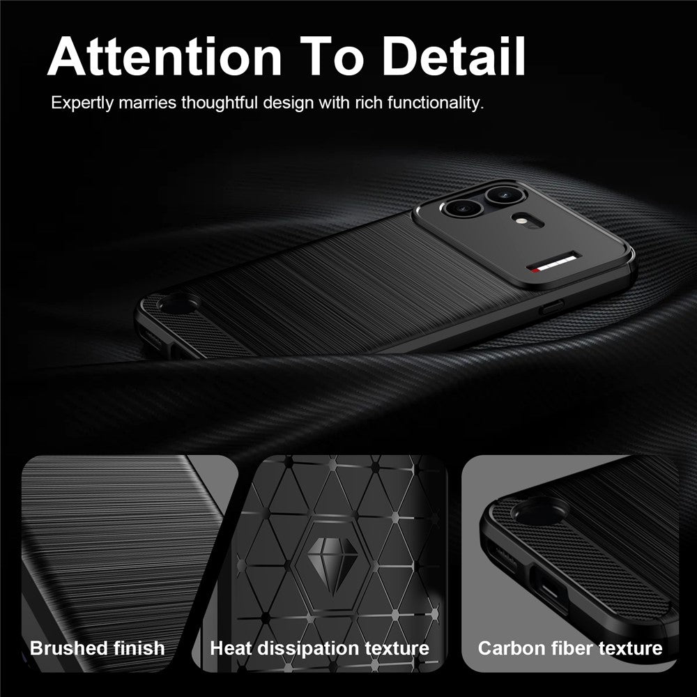 Hülle für Nothing Phone (4b), Techsuit, Carbon, Schwarz