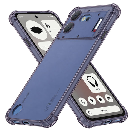 Hülle für Nothing Phone (4b), Techsuit, stoßfest klar, rauchfarben