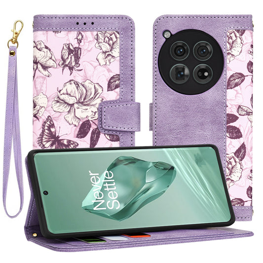 Hoes voor OnePlus 12, Techsuit, FlipCraft, Paars