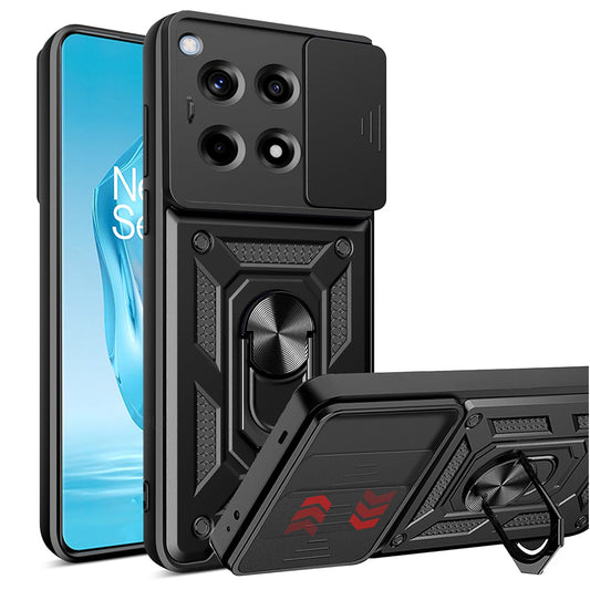 Hoesje voor OnePlus 12R, Techsuit, CamShield, Zwart