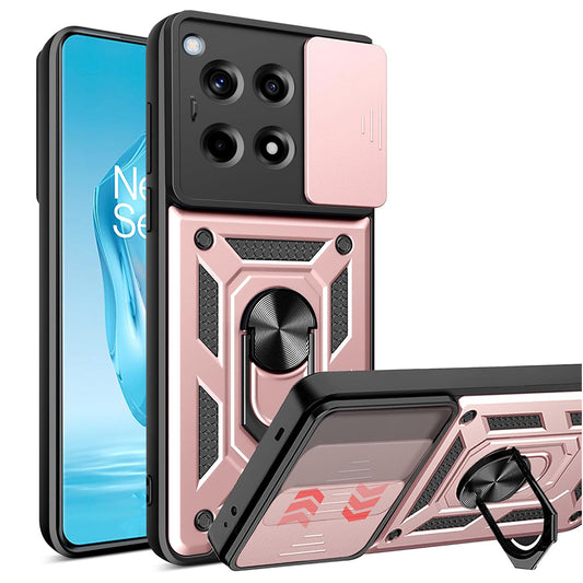 Hoes voor OnePlus 12R, Techsuit, CamShield, Roze