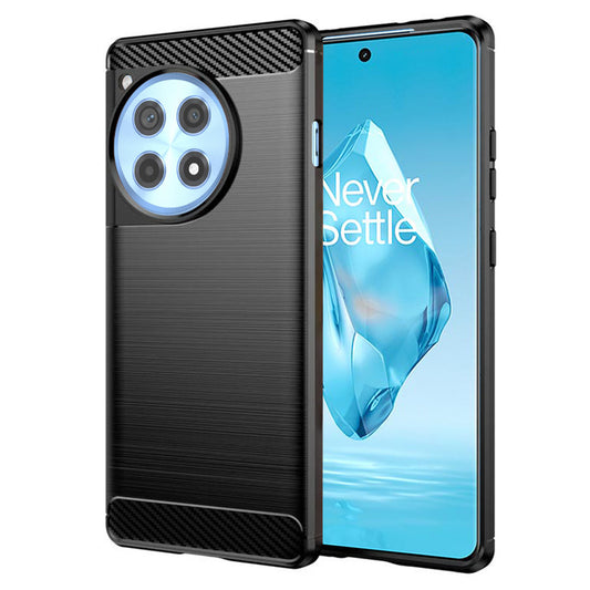 Hoes voor OnePlus 12R, Techsuit, Carbon, Zwart