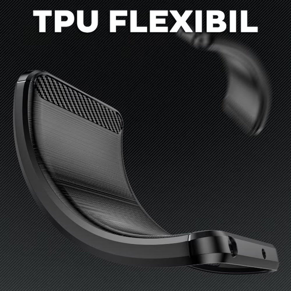Hoes voor OnePlus 13R, Techsuit, Carbon, Zwart