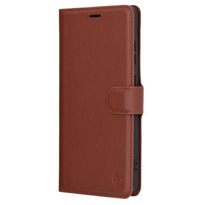 Coque pour OnePlus 13R, Techsuit, Leather Folio, Marron