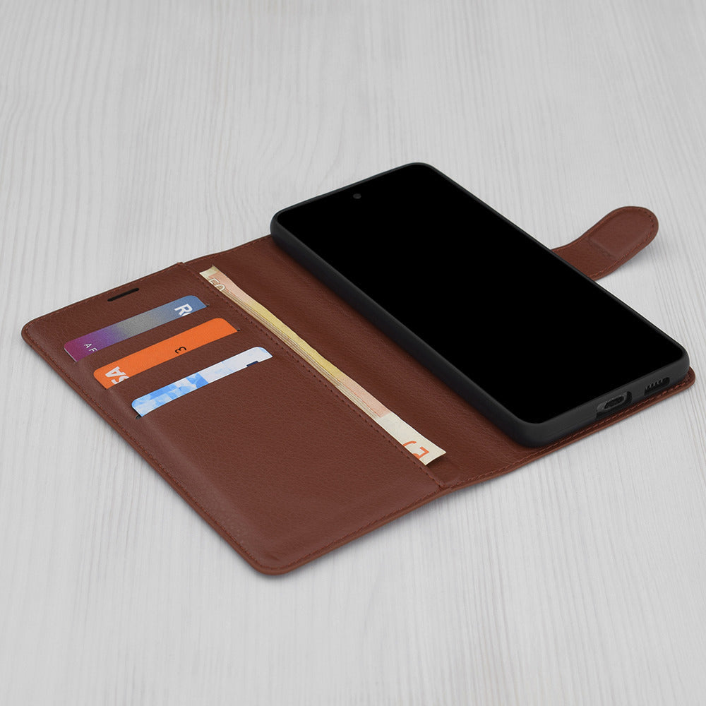 Coque pour OnePlus 13R, Techsuit, Leather Folio, Marron