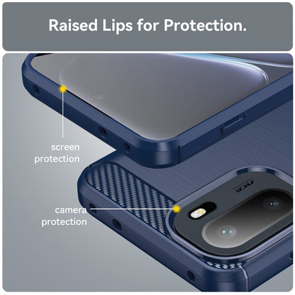 Hülle für OnePlus 15R, Techsuit, Carbon, Blau