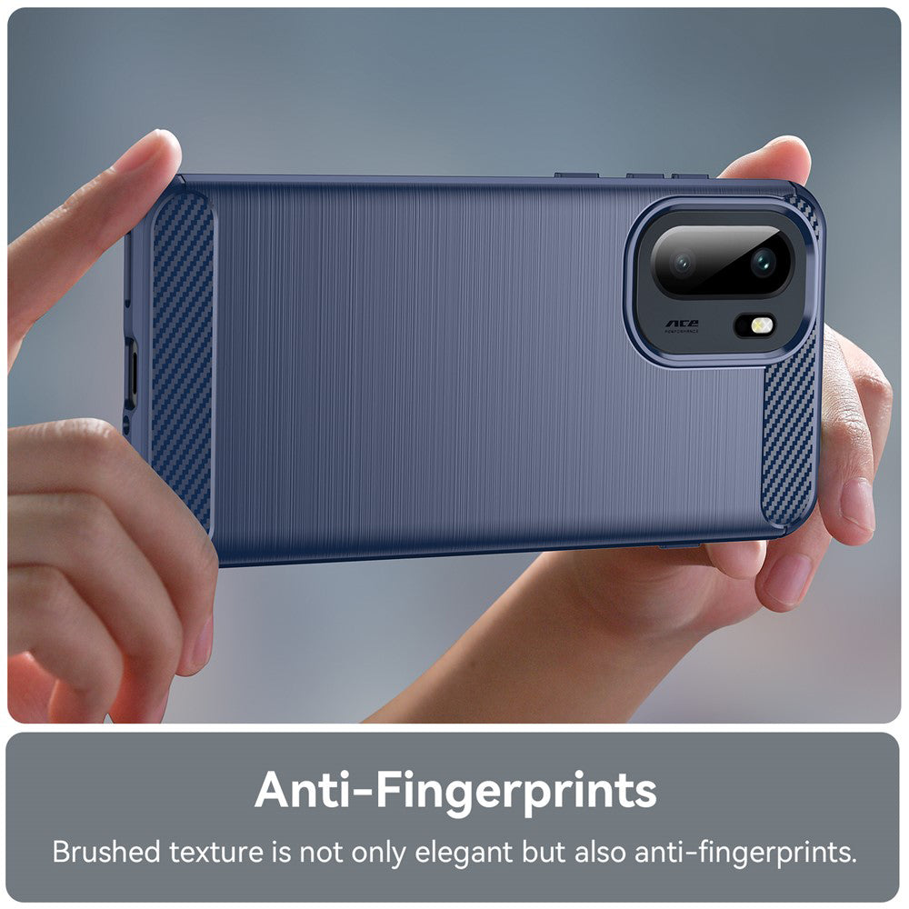 Hülle für OnePlus 15R, Techsuit, Carbon, Blau
