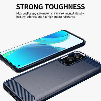 Hülle für OnePlus 9 Pro, Techsuit, Carbon, Schwarz