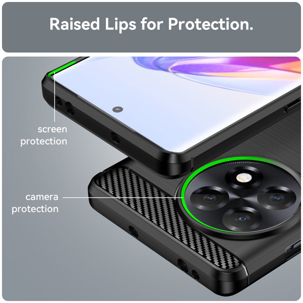 Hoes voor OnePlus Ace 2 / 11R, Techsuit, Carbon, Zwart