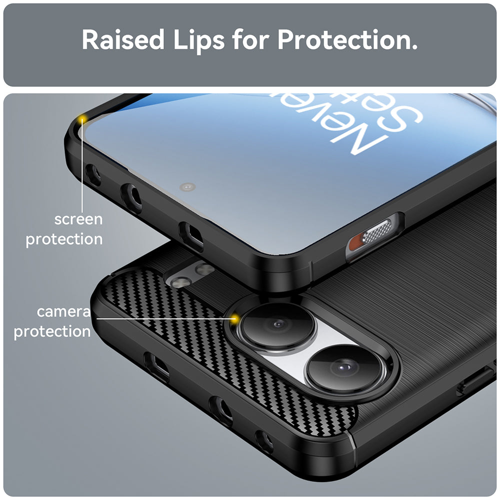 Coque pour OnePlus Nord 4, Techsuit, Carbone, Noire