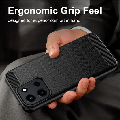 Coque pour OnePlus Nord 6, Techsuit, Carbone, Bleue