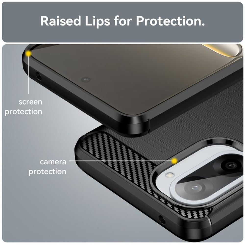 Hoes voor OnePlus Nord CE5, Techsuit, Carbon, Zwart