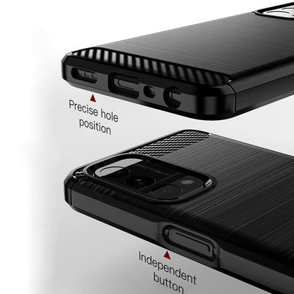 Hülle für OnePlus Nord N200 5G / Oppo A74 5G / A54 5G, Techsuit, Carbon, Schwarz