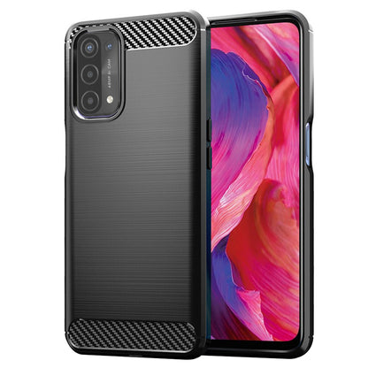 Hülle für OnePlus Nord N200 5G / Oppo A74 5G / A54 5G, Techsuit, Carbon, Schwarz