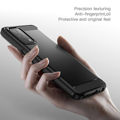 Hülle für OnePlus Nord N200 5G / Oppo A74 5G / A54 5G, Techsuit, Carbon, Schwarz