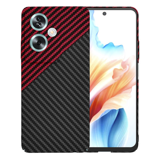 Hoes voor OnePlus Nord N30 SE / Oppo A79, Techsuit, Carbonite FiberShell, Zwart Rood
