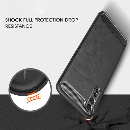 Coque pour OnePlus Nord, Techsuit, Carbone, Noire
