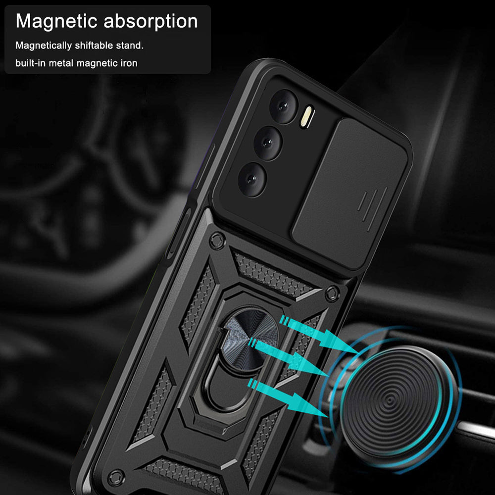 Hülle für Oppo A16s / A54s / A16, Techsuit, CamShield, Schwarz