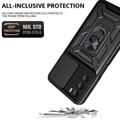 Hülle für Oppo A16s / A54s / A16, Techsuit, CamShield, Schwarz