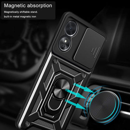 Hülle für Oppo A17, Techsuit, CamShield, Schwarz
