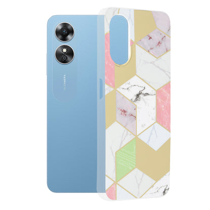 Hülle für Oppo A17, Techsuit, Marmor, Lila