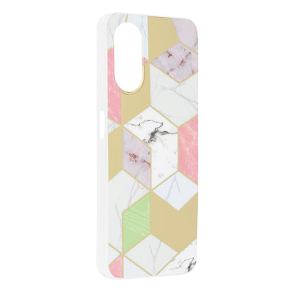 Hülle für Oppo A17, Techsuit, Marmor, Lila