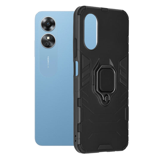 Hoes voor Oppo A17, Techsuit, Shield, Zwart