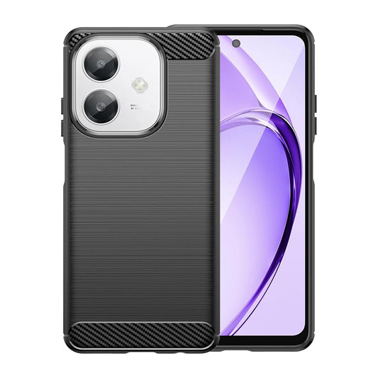 Hoes voor Oppo A3 4G / A3, Techsuit, Carbon, Zwart