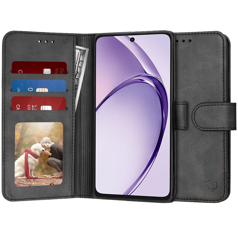 Hülle für Oppo A3 4G / A3, Techsuit, Diary Book, Schwarz