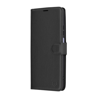 Hülle für Oppo A3 4G / A3, Techsuit, Leder-Folio, Schwarz