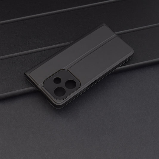 Hoes voor Oppo A3 4G / A3, Techsuit, Magskin Book, Zwart