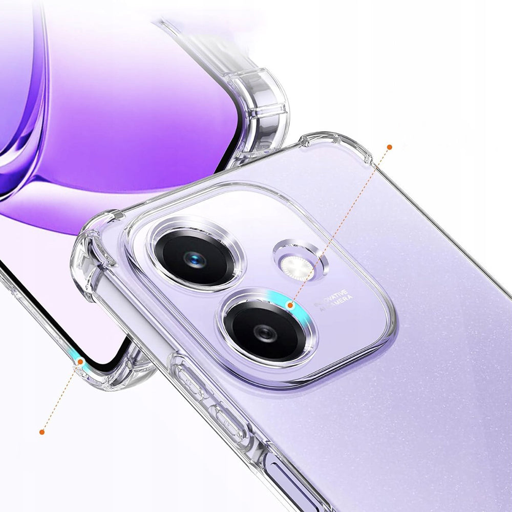 Hülle für Oppo A3 4G, Techsuit, stoßfest klar, transparent